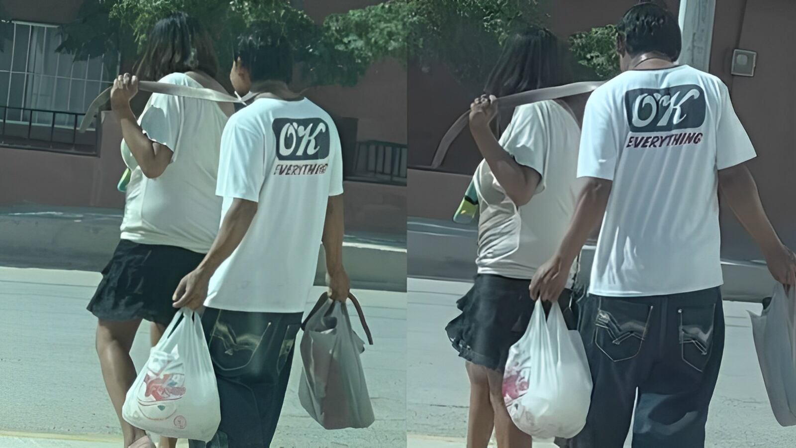 Mulher amarra namorado pelo pescoço e ‘passeia’ com homem pela rua; assista