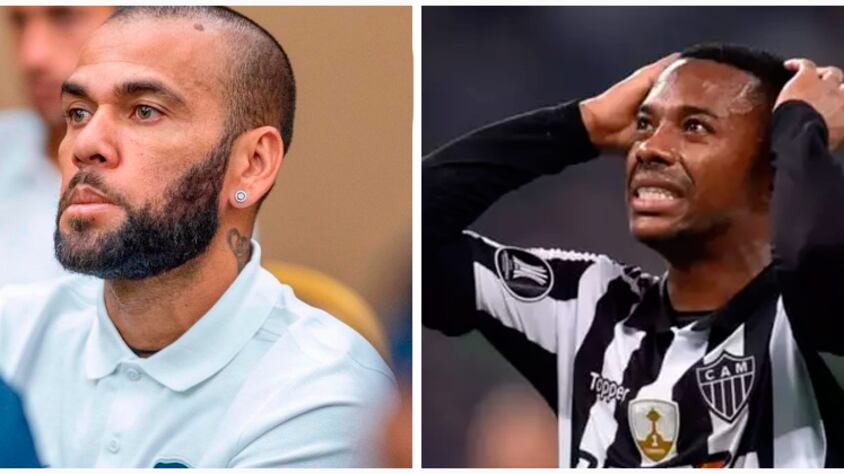 Jogadores Dani Alves e Robinho