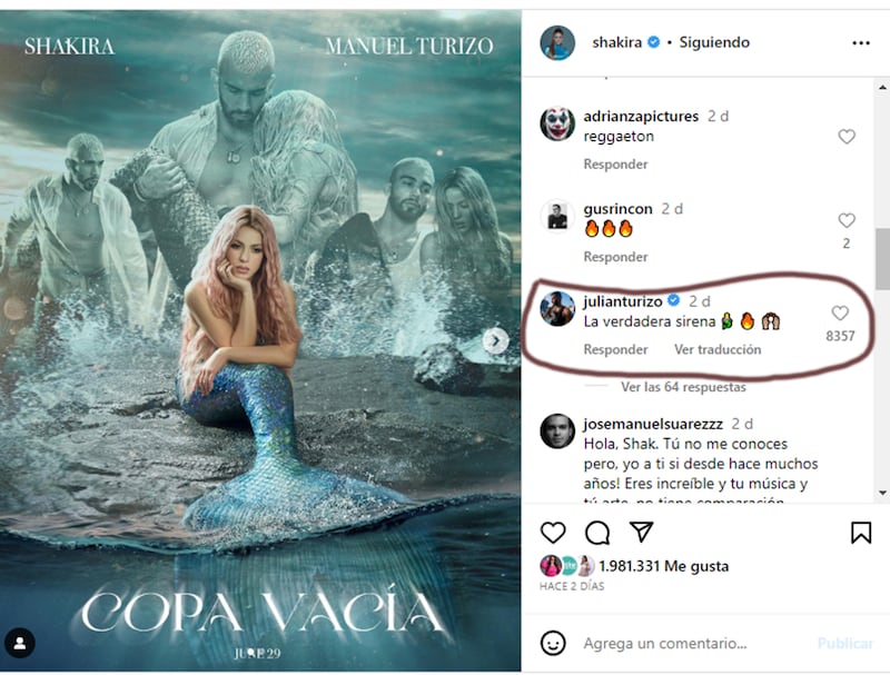 ‘Copa Vacía’ de Shakira despertó el morbo: ¿le salió un pretendiente inesperado a la cantante?.