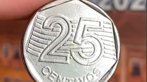 Moeda de 25 centavos rara