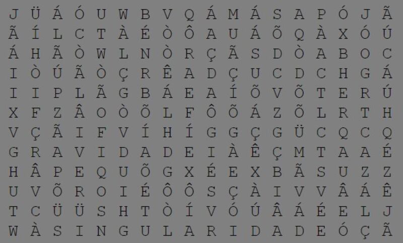 Caça-palavras espacial