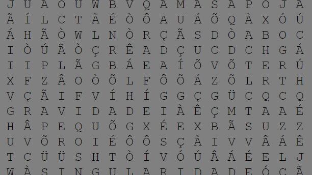 Caça-palavras espacial