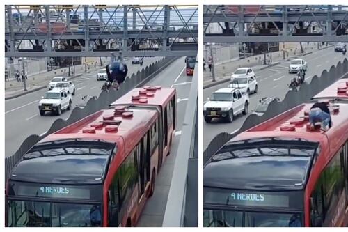 VÍDEO: O Homem-Aranha de Bogotá’ realizou um salto mortal