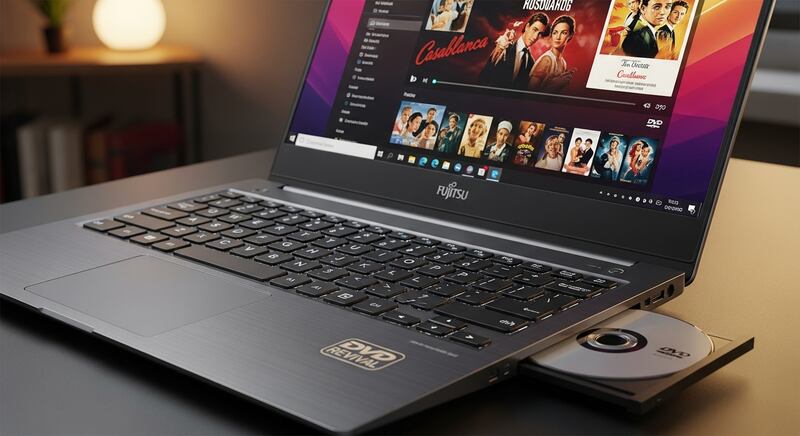 Notebook retro DVD Fujitsu / Imagen referencial / Whisk-FW