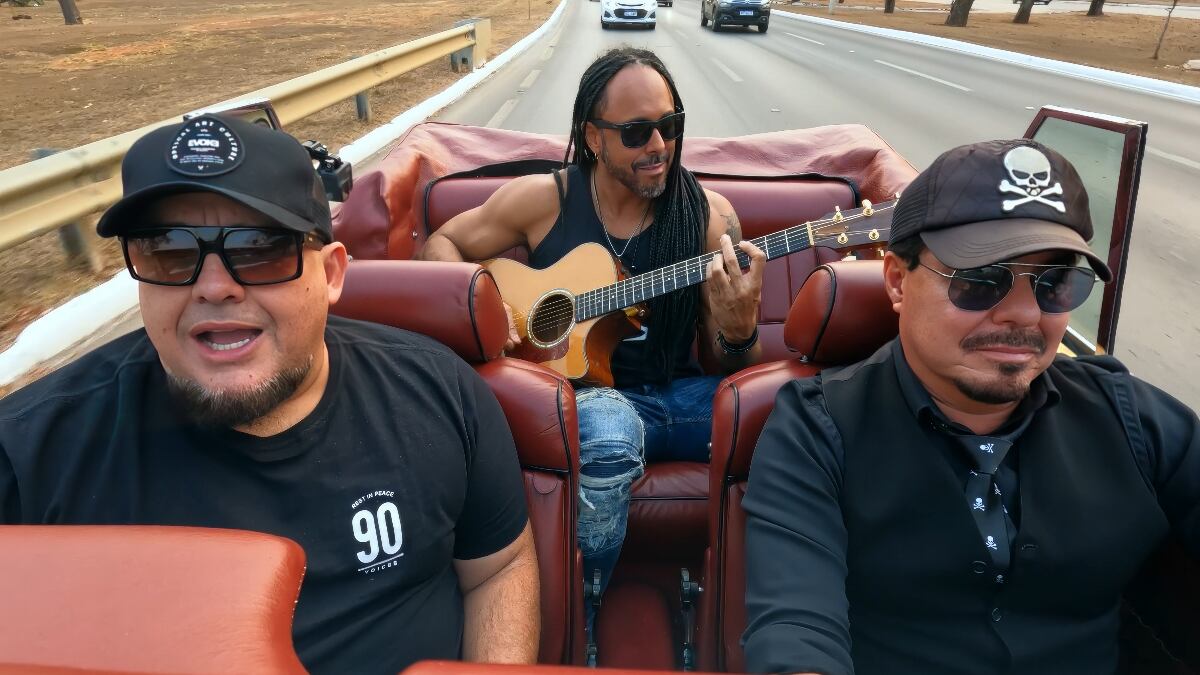 Digão (vocalista do Raimundos) Marcelo Barbosa (guitarrista do Angra) e Paulo Baron