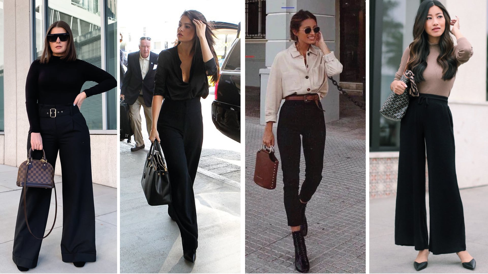 Como usar sua calça preta para criar um visual clássico e elegante.