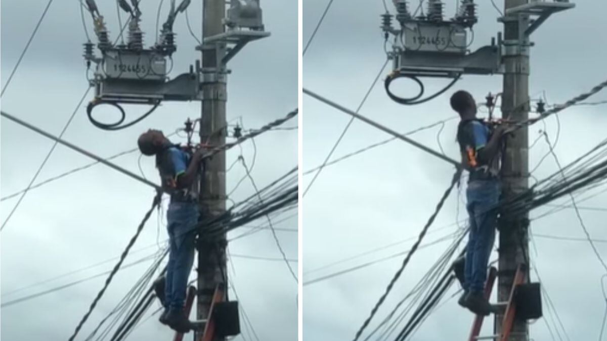 Homem 'pega fogo' após descarga elétrica em SP