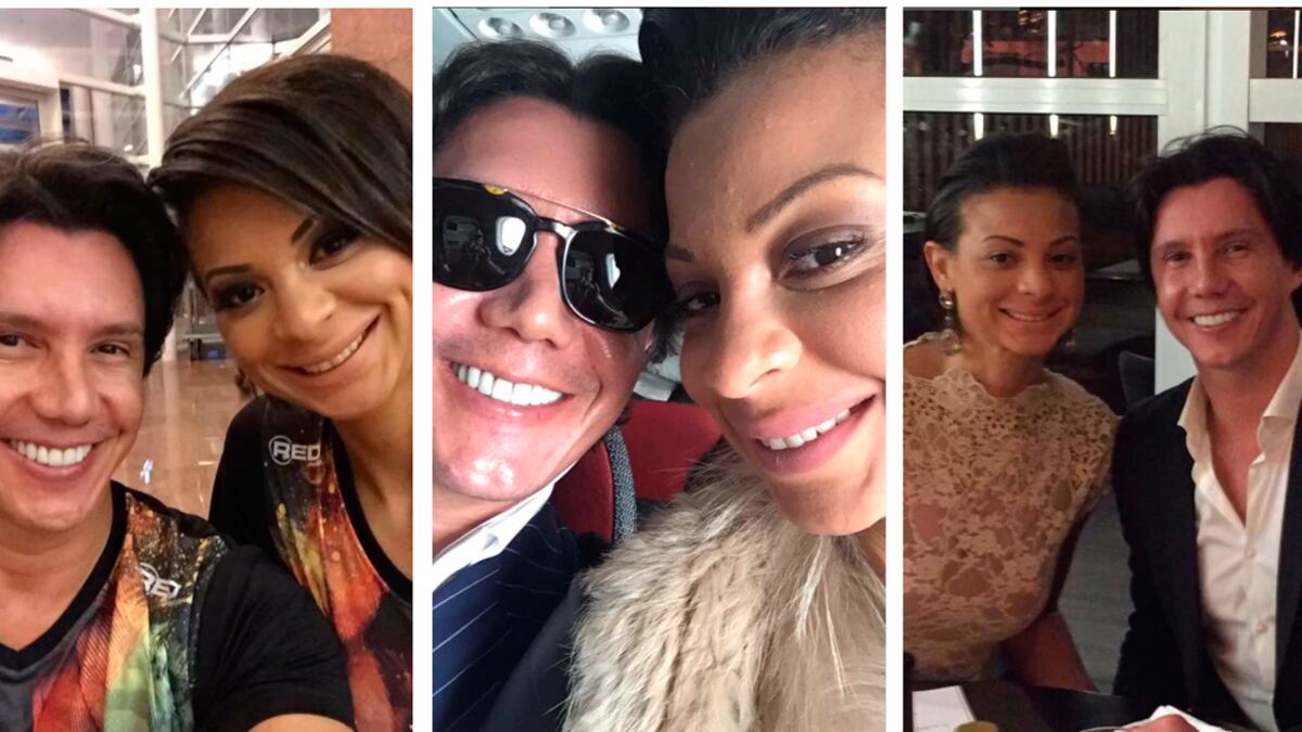 Ex-jogadora Walewska de Oliveira e o marido Ricardo Mendes