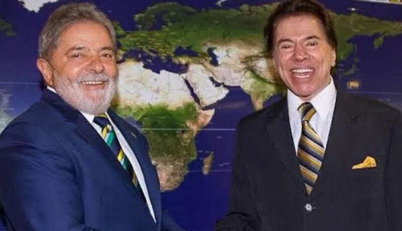 Lula publica foto ao lado de Silvio Santos