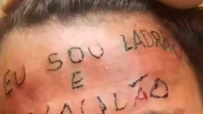 Ruan Rocha da Silva teve testa tatuada em 2017