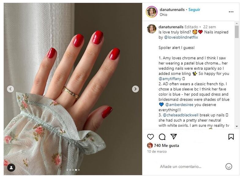 Las uñas cherry red serán una de las grandes tendencias de manicura en otoño