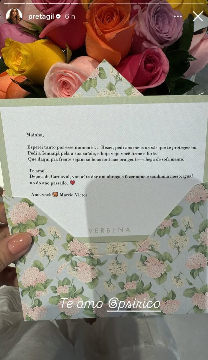 Preta Gil via Instagram Story