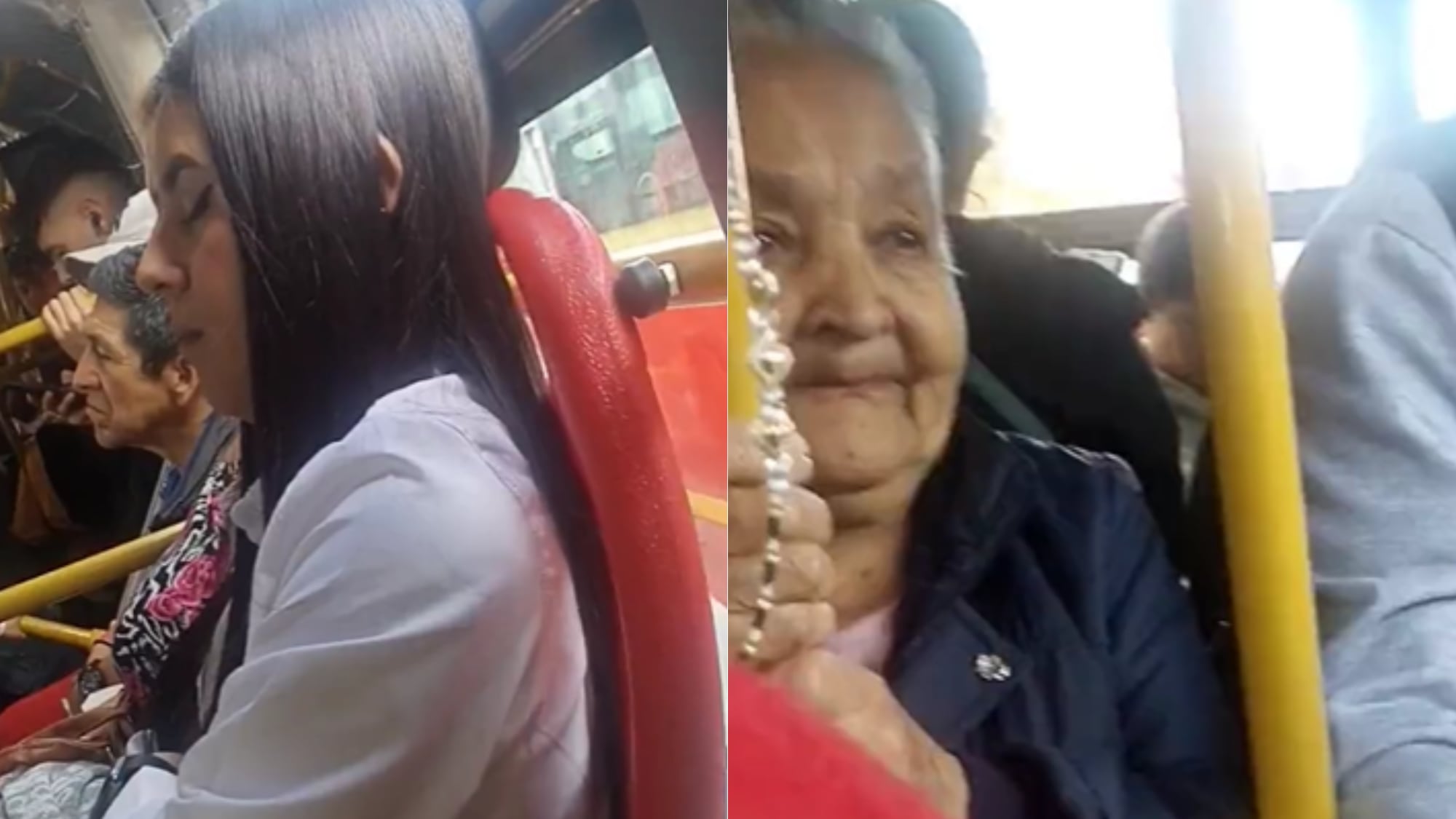 Jovem é criticada por não ceder lugar à idosa em transporte público
Imagens: @Cespmar