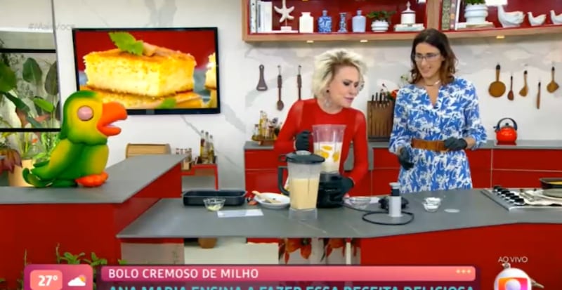 Ana Maria Braga e Paola Carosella cozinham juntas no "Mais Você"