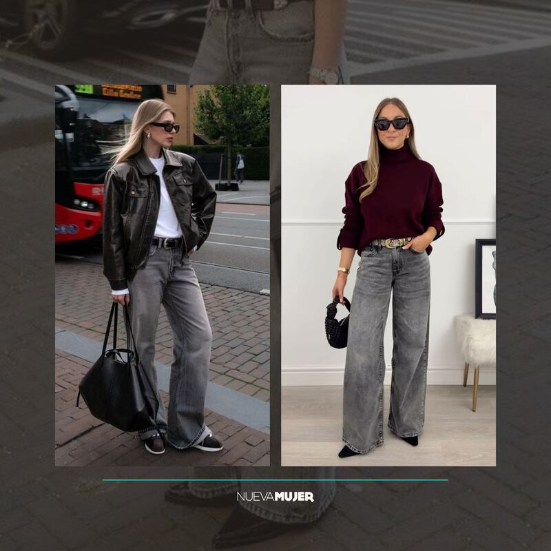 ¿Cómo usar jeans grises de forma elegante?