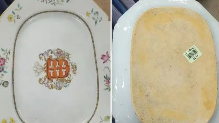 Homem comprou prato de segunda mão e especialistas confirmaram que é um item de colecionador