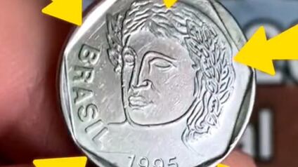 Moeda de 25 centavos híbrida pode valer R$ 3 mil