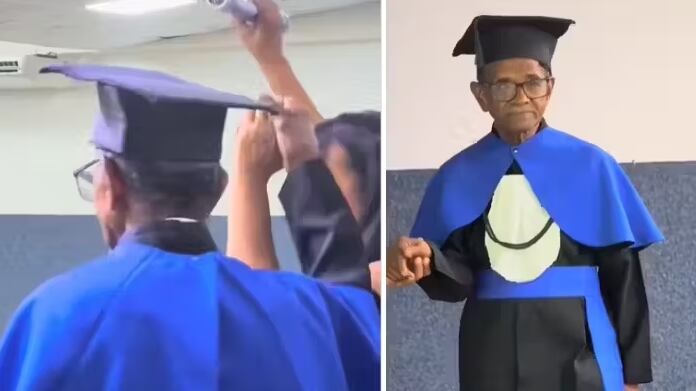 Aos 82 anos, Seu Jonas completa ensino médio e inspira internautas