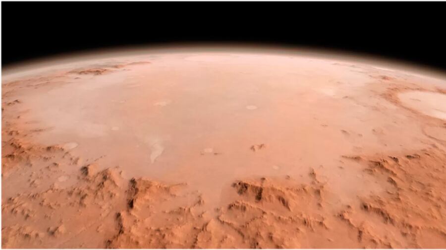 Vista aérea de Marte