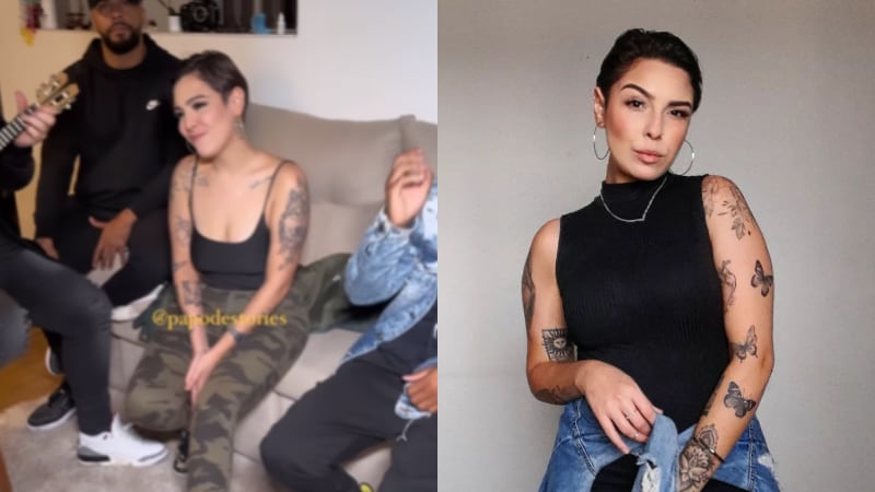 Sorridente e feliz, filha de Paulo Cupertino, Isabela Tibcherani, aparece soltando a voz e impressiona