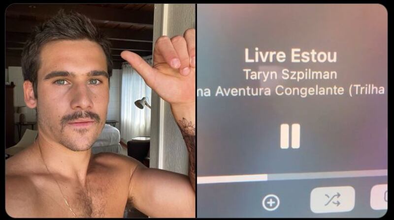 Nicolas Prattes escuta Livre Estou, da Frozen, após gravar sua última cena da novela Mania de Você e vira meme nas redes sociais