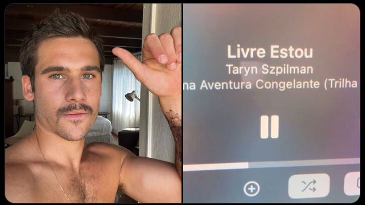 Nicolas Prattes escuta Livre Estou, da Frozen, após gravar sua última cena da novela Mania de Você e vira meme nas redes sociais