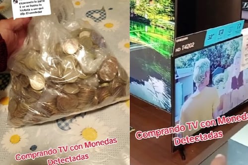 Tiktoker surpreende ao comprar televisão com moedas coletadas nas praias