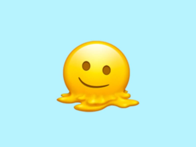 emoji de ‘rosto derretido'