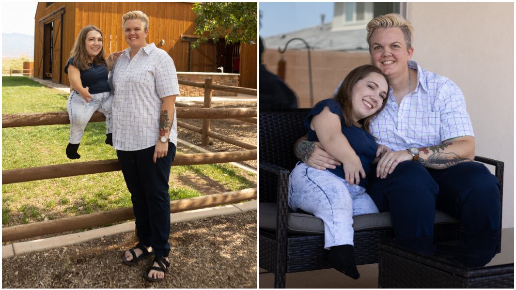 Casal de mulheres tem quase 1 metro de diferença de altura