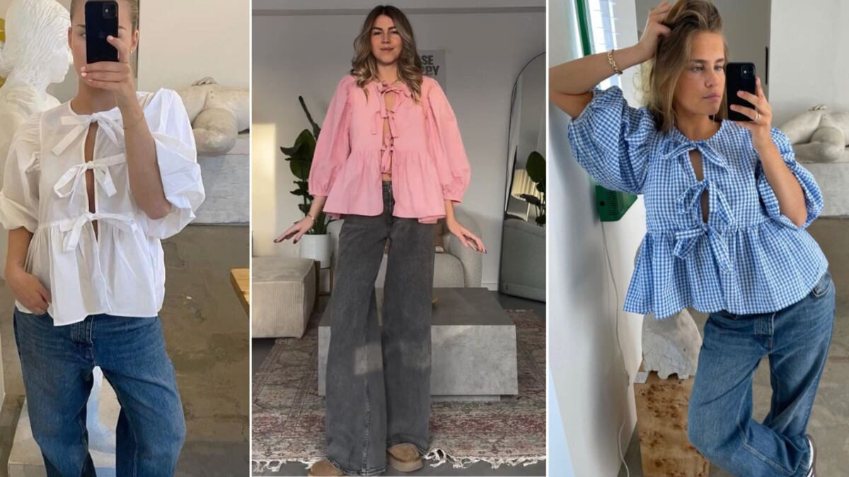 Blusas coquette con jeans