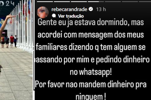 Olimpíadas: nome de Rebeca Andrade é utilizado em golpe do WhatsApp; veja