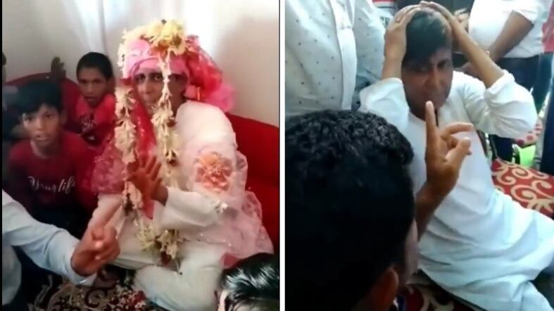 Homem careca é agredido em noivado