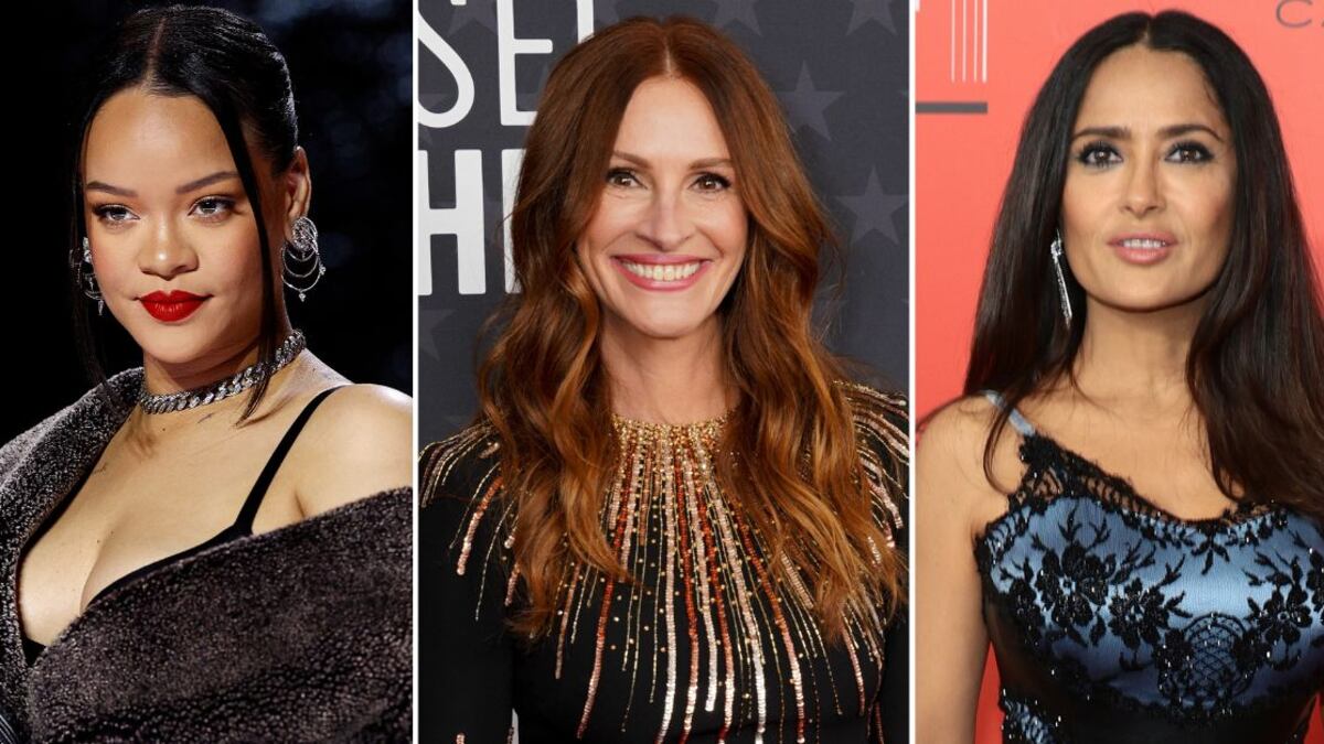 Rihanna, Julia Roberts y Salma Hayek comparten un mismo vestido en sus lujosos armarios