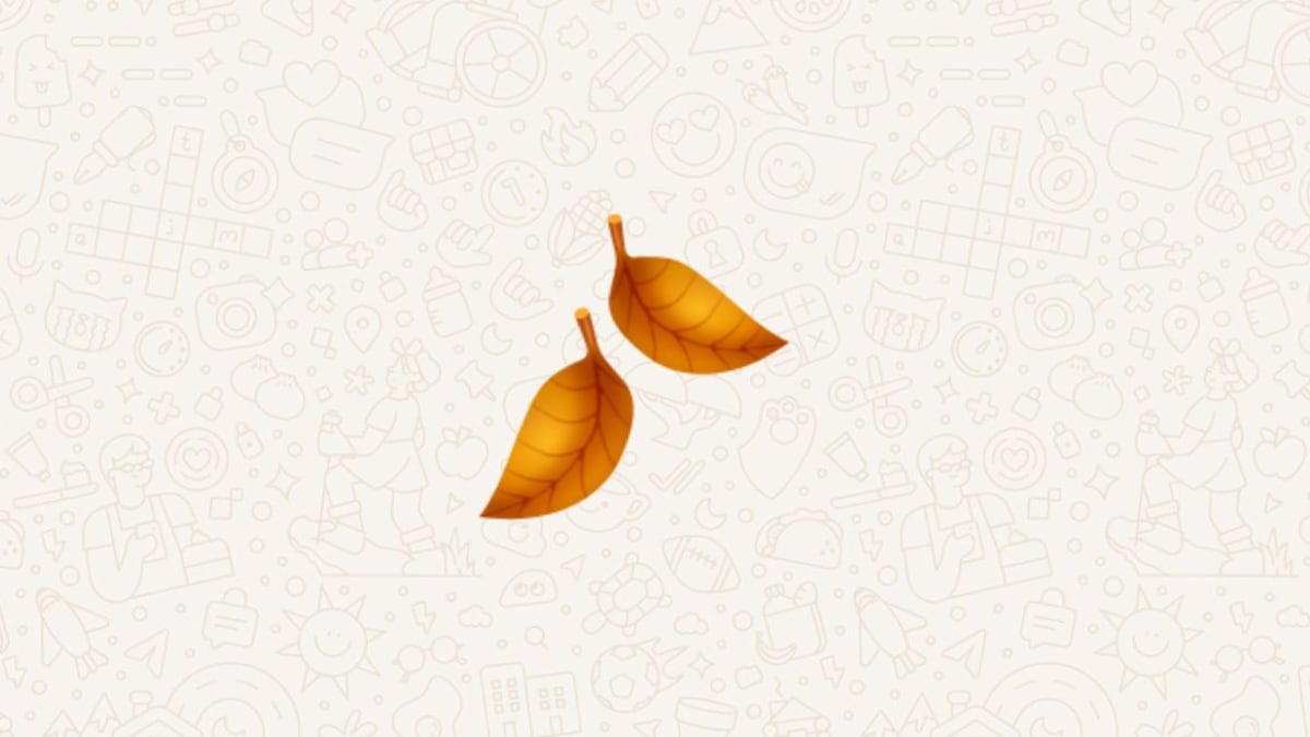 El emoji de hojas naranja es muy popular en el otoño