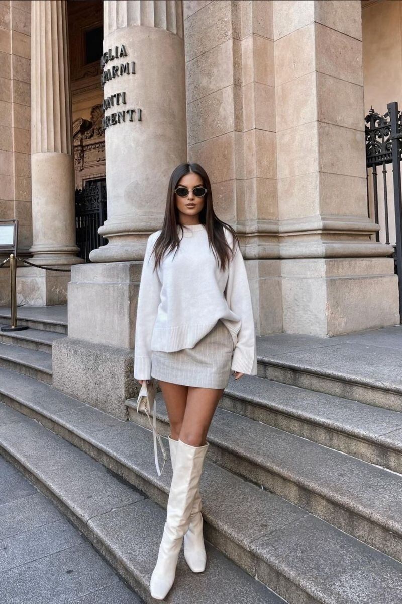 ¡Adiós botas negras! Así es como las botas blancas prometen un look distinto, chic y coqueto