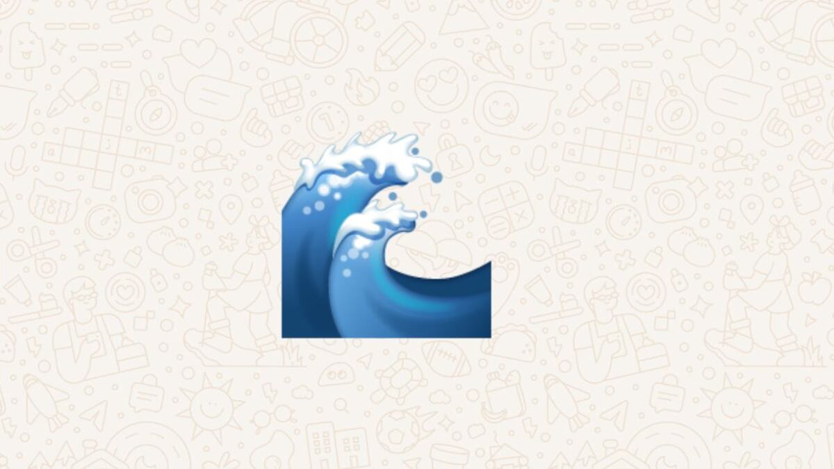 La ola es uno de los emojis que podemos encontrar en el teclado de WhatsApp
