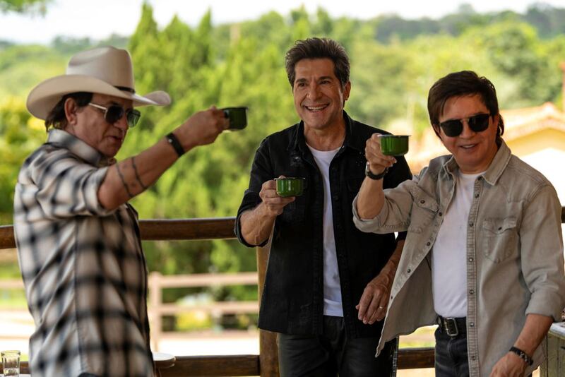 Daniel e a dupla Chitãozinho e Xororó em Brotas (SP)