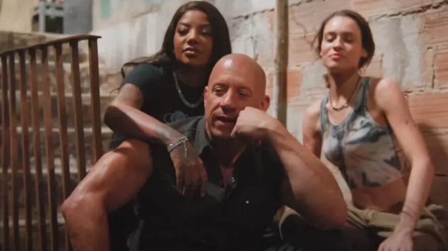 Ludmilla, Vin Diesel e Daniela Melchior em 'Velozes e Furiosos 10'