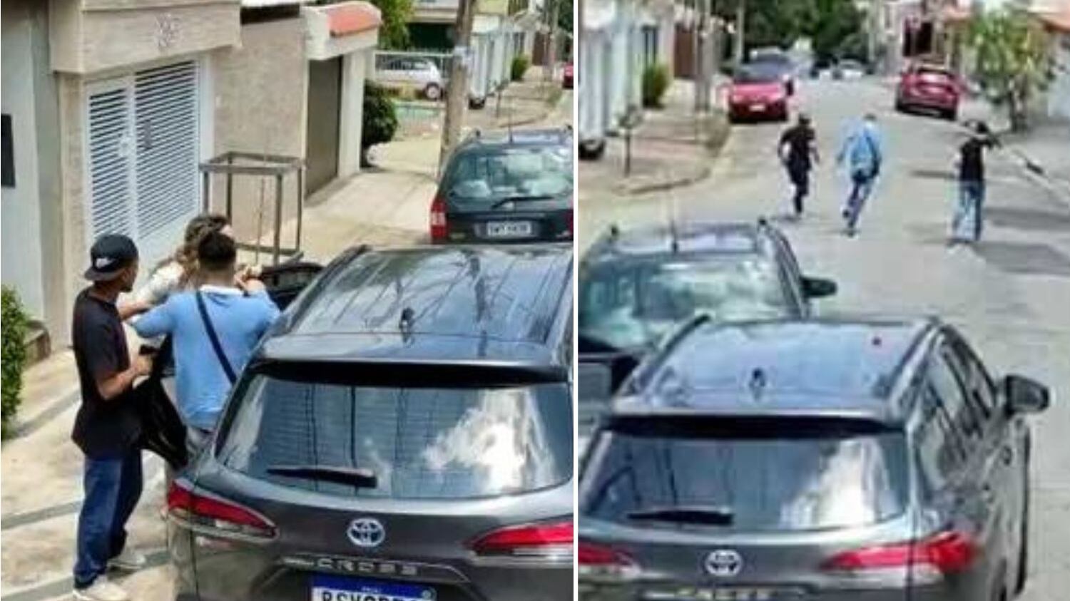 Ela foi atingida de raspão no ombro