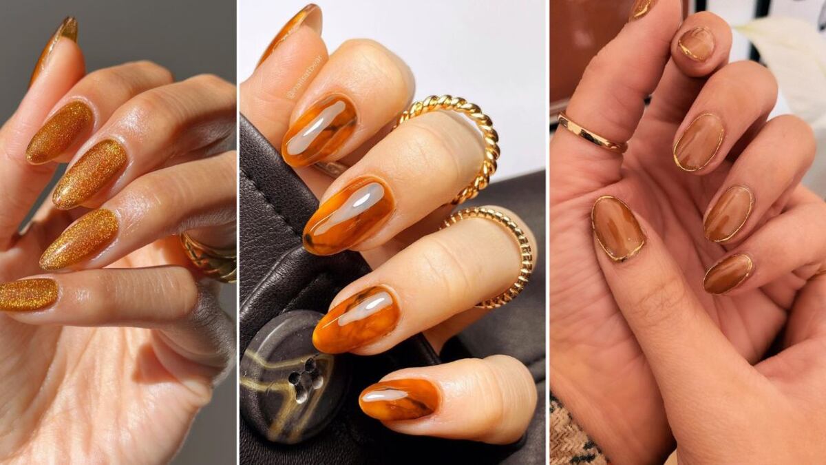 Las 'amber nails' son una de las últimas tendencias en cuanto a manicura para el otoño