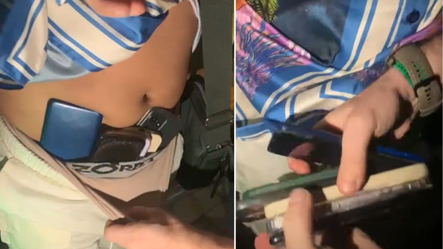 Aparelhos estavam escondidos na cueca