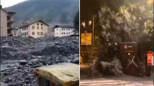 Lama na Itália chegou em 7 metros de altura