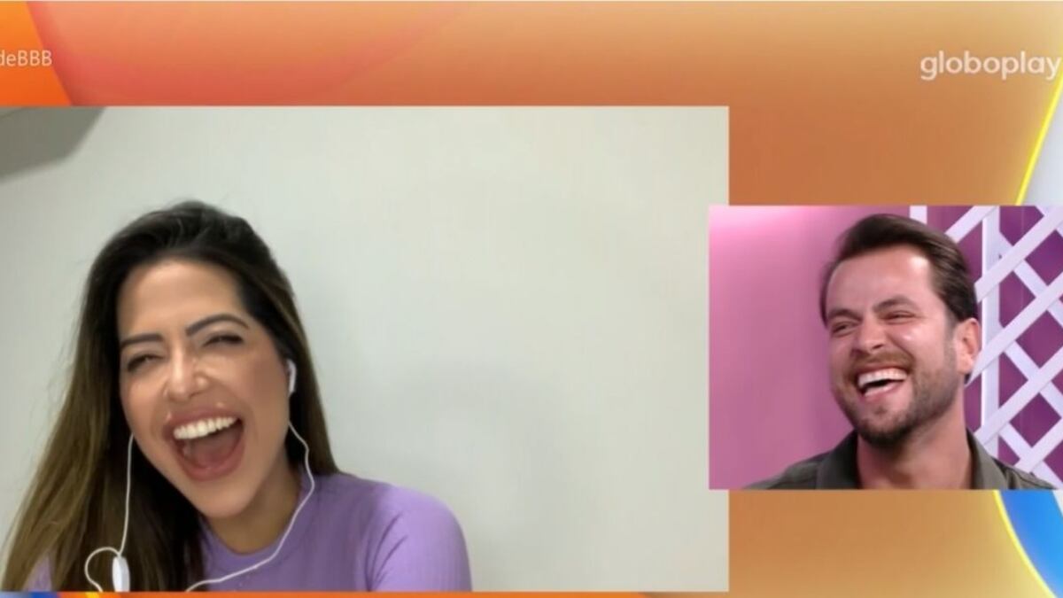 Gustavo e Laís se 'reencontram' no 'Bate-papo BBB'