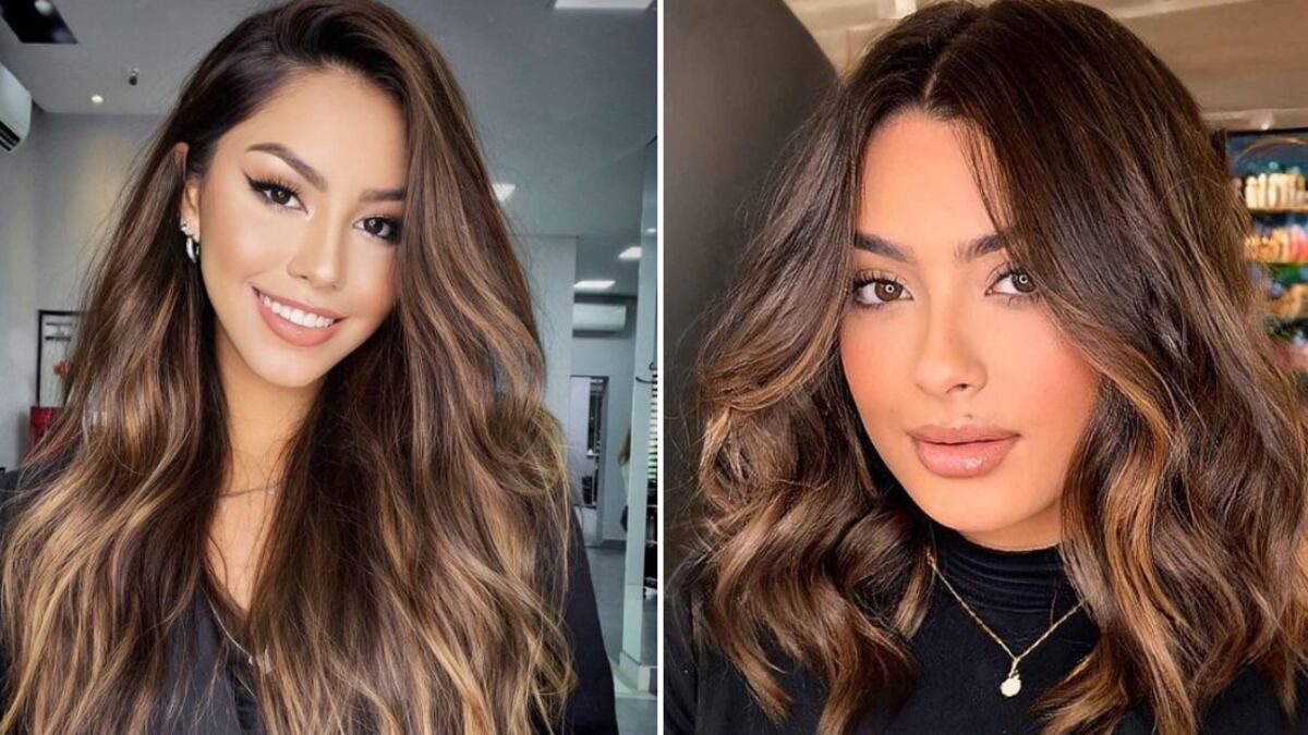 Mechas balayage color miel