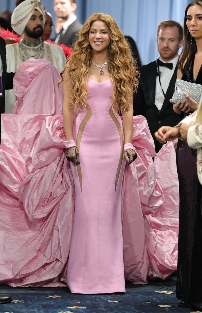 Shakira en la Met Gala 2025.