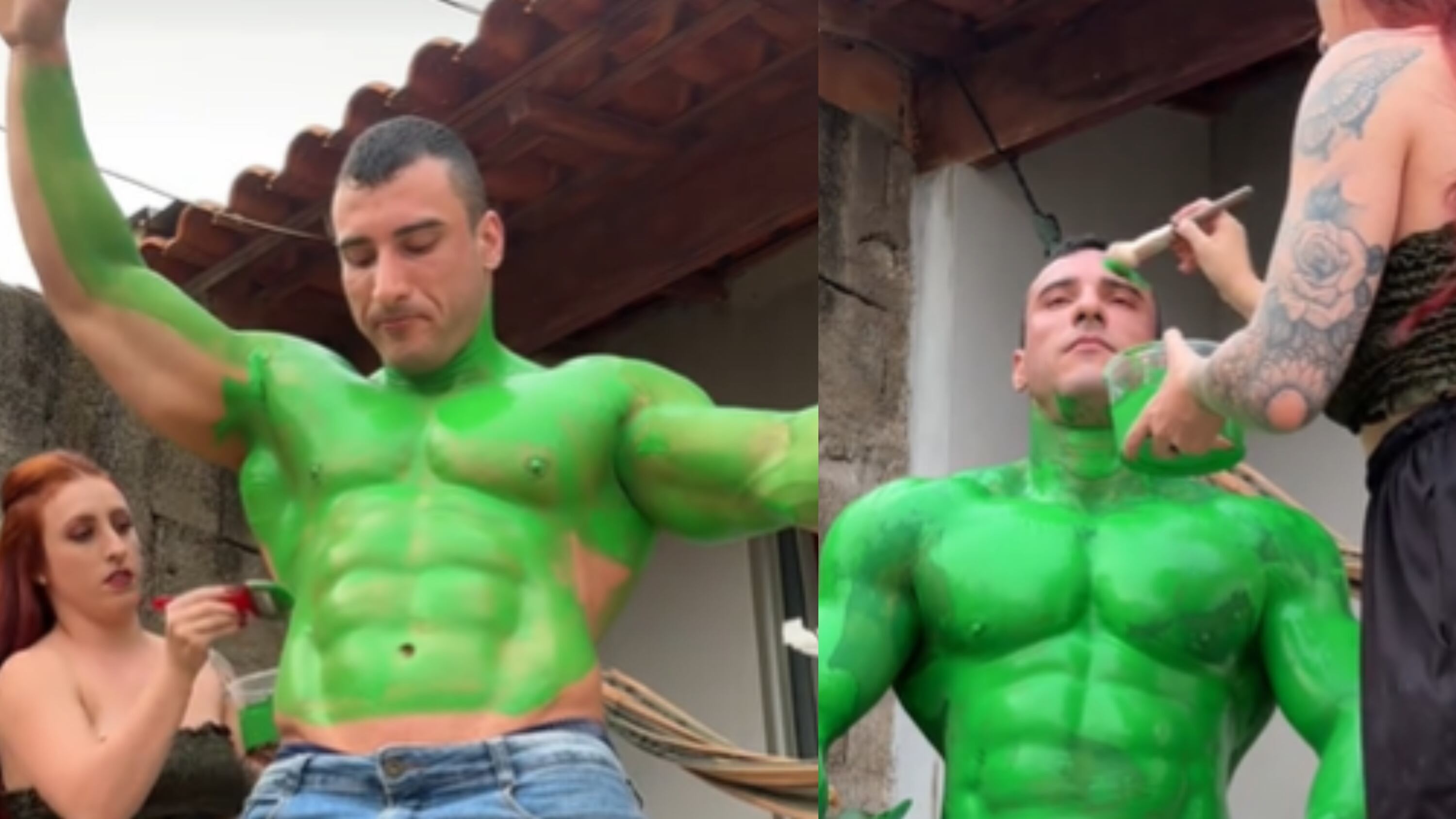 Mulher viraliza no TikTok ao transformar o namorado em Hulk para animar festa de aniversário sobrinho