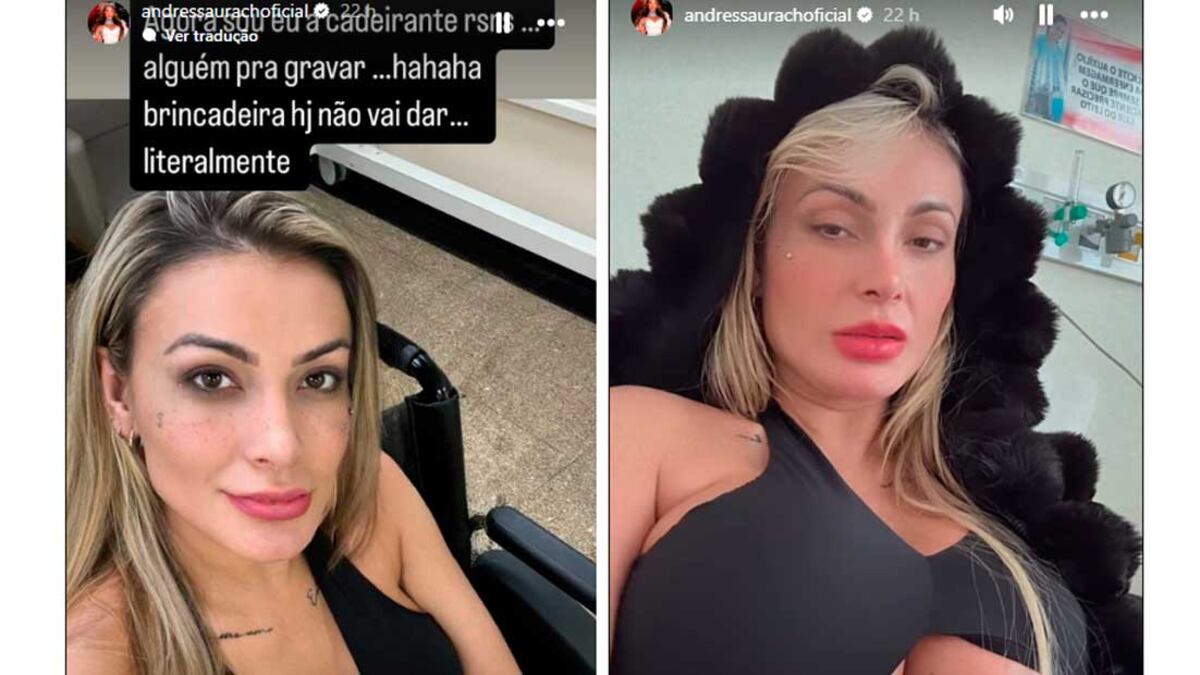 Modelo Andressa Urach foi internada com fortes dores