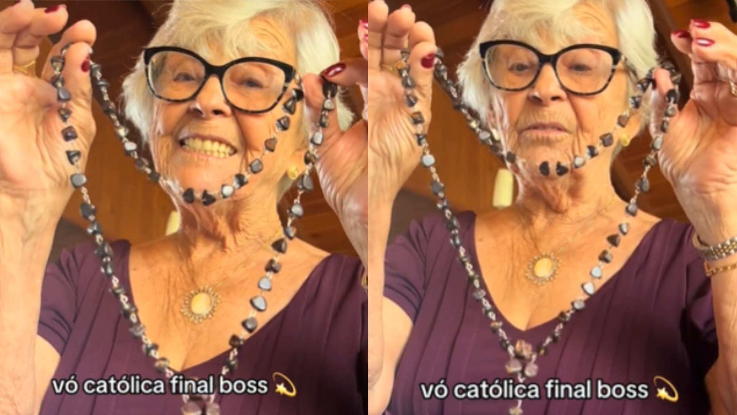 Jovem viraliza ao compartilhar rosário da avó feito por pedras da vesícula