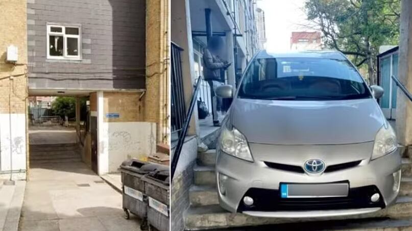 Motoristas confundem escada com atalho e acabam atolados