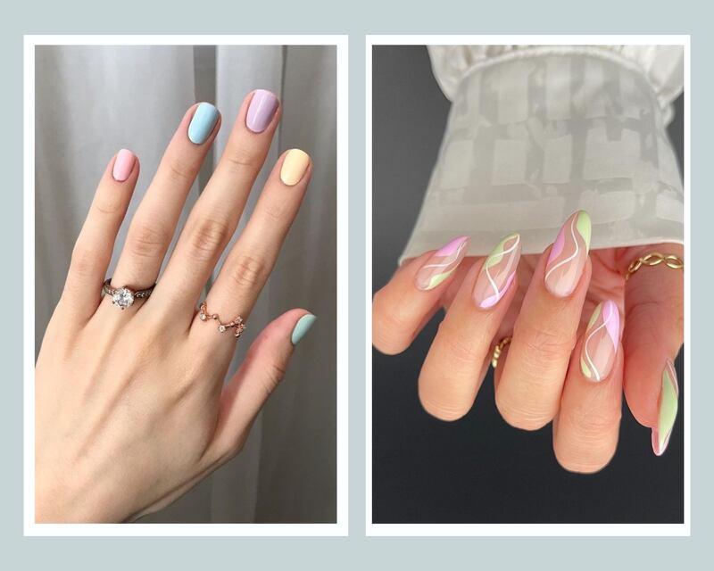 Las uñas pastel serán tendencia este 2025.